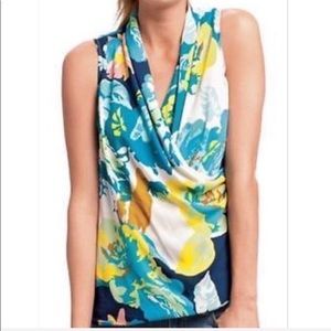 CAbi / Floral Wrap Sleeveless Tank